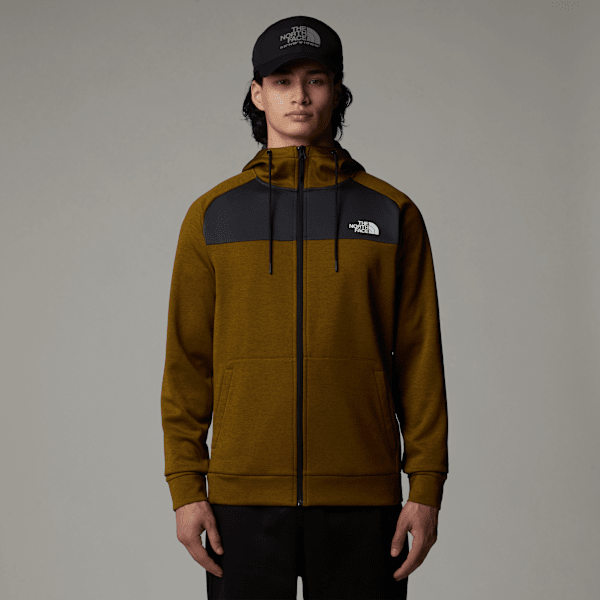 The North Face Reaxion Fleece Kapuzenpulli Mit Durchgehendem Rv Für Herren Moss Green Dark Heather-asphalt Grey Größe M ...