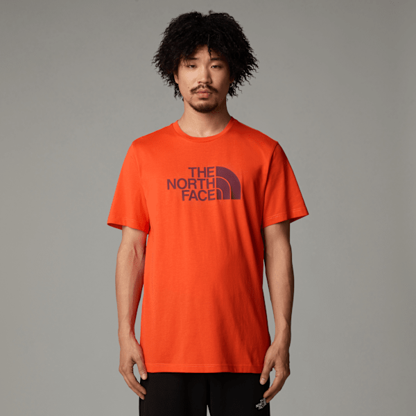 The North Face Easy T-shirt Für Herren Crimson Orange-alpine Plum Größe S male