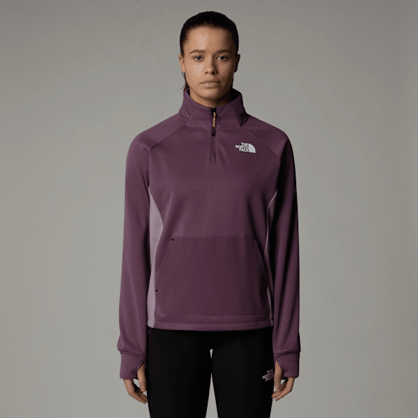 The North Face Mountain Athletics Fleecejacke Mit 1/4-langem Rv Für Damen Midnight Mauve-purple Chalk Größe M female