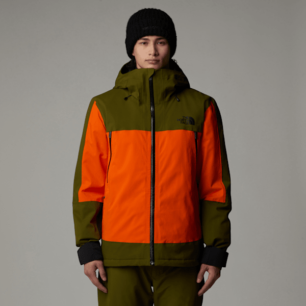 The North Face Mount Bre Jacke Für Herren Tnf Orange-forest Olive Größe M male