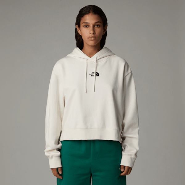 The North Face Essential Kurzgeschnittener Kapuzenpulli Für Damen White Dune Größe L female