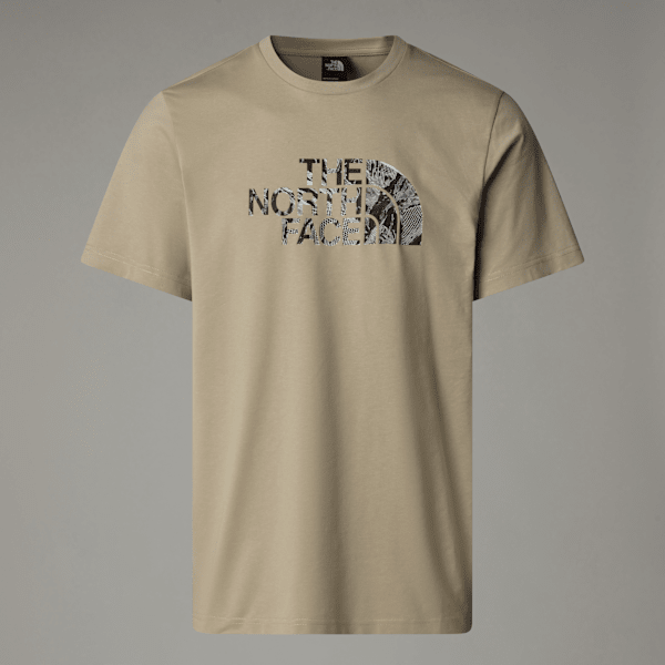 The North Face Easy T-shirt Mit Grafik Für Herren Clay Grey-tnf Black 3d Summit Mesh Print Größe XL male