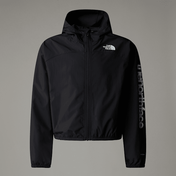 The north face junior windwall full zip jacket black discount