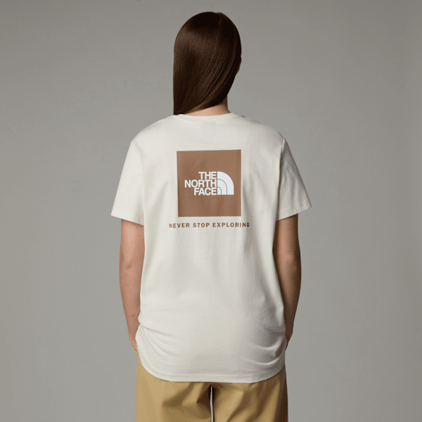 The North Face Redbox Relaxt Geschnittenes T-shirt Für Damen White Dune-latte Größe XS female