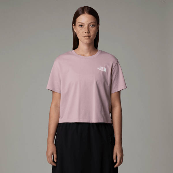 The North Face Simple Dome Kurzgeschnittenes T-shirt Für Damen Metal Pink Größe M female