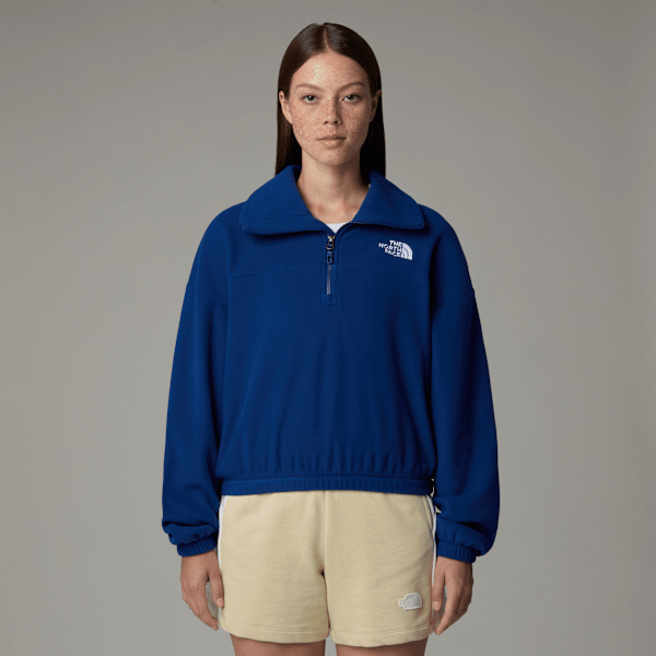 The North Face 100 Glacier Fleece Mit 1/2-langem Rv Für Damen Estate Blue Größe M female