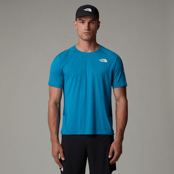 The North Face Summit High Trail Run T-shirt Für Herren Sapphire Slate-blue Moss Größe M male