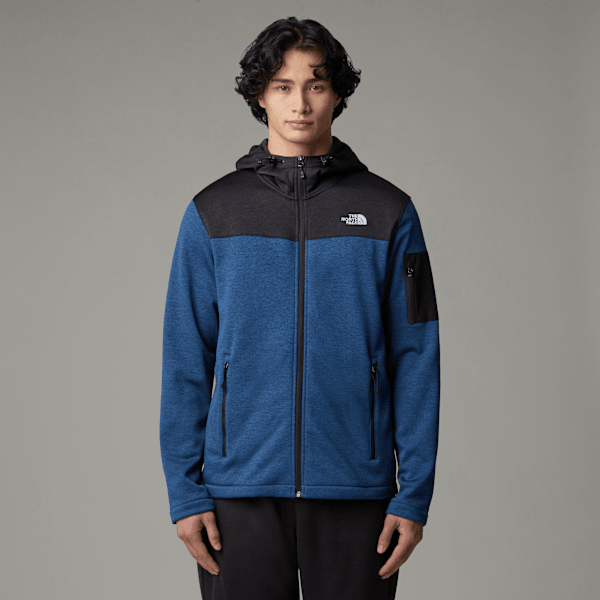 The North Face Tech Emilio Fleece Mit Kapuze Für Herren Shady Blue Dark Heather-tnf Black Heather Größe S male