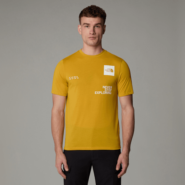 The North Face Foundation Mountain Coordinates T-shirt Für Herren Turmeric Größe XXL male