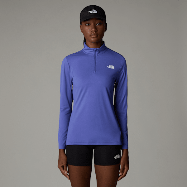 The North Face Flex Slim Langarm-top Mit 1/4-langem Rv Für Damen Indigo Plum Größe S female