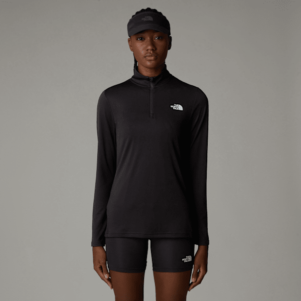 The North Face Flex Slim Langarm-top Mit 1/4-langem Rv Für Damen Tnf Black Größe M female