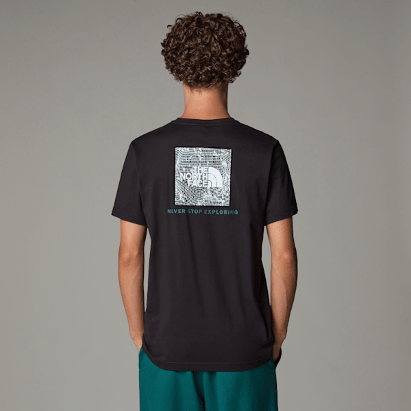 The North Face Nse Box T-shirt Für Herren Tnf Black-deep Nori Trail Grid Print Größe XXL male