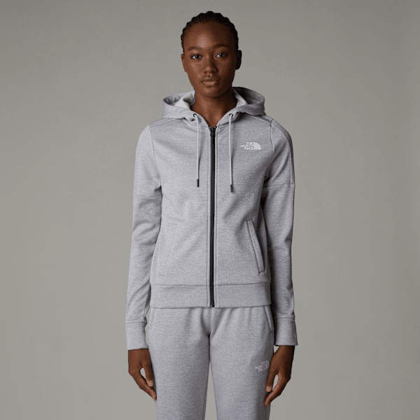 The North Face Reaxion Fleece Kapuzenpulli Mit Durchgehendem Rv Für Damen Tnf Light Grey Heather Größe XS female