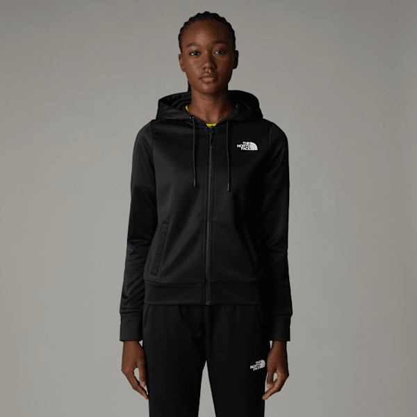 The North Face Reaxion Fleece Kapuzenpulli Mit Durchgehendem Rv Für Damen Tnf Black Größe L female