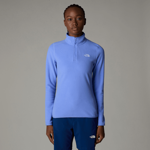 The North Face 100 Glacier Fleece Mit 1/4-langem Rv Für Damen Virtual Blue Größe XL female