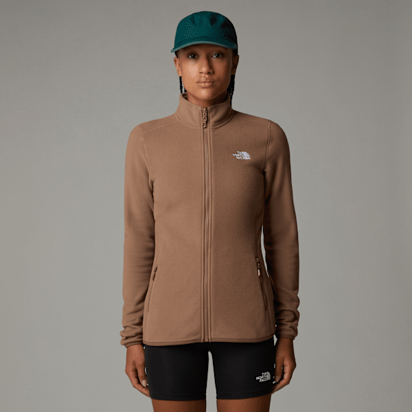 The North Face 100 Glacier Fleece Mit Durchgehendem Rv Für Damen Latte Größe M female