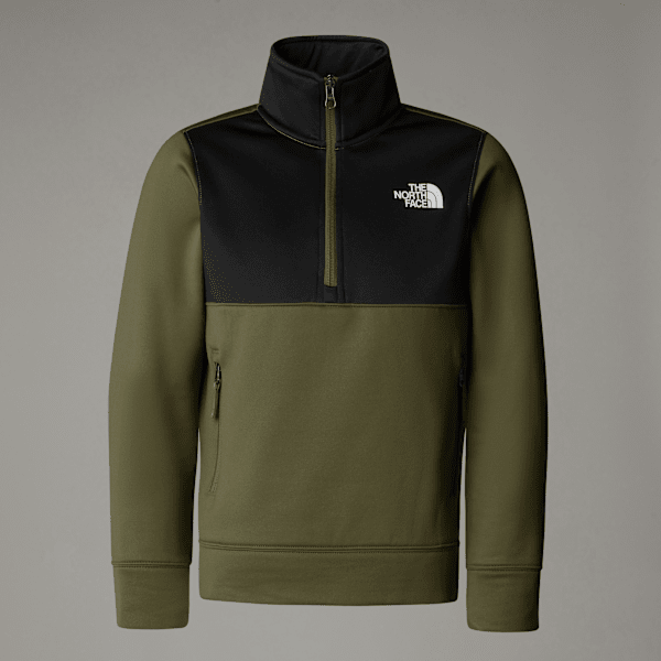 The North Face Sweatshirt Mit 1/4-langem Rv Für Jugendliche Forest Olive-tnf Black Größe S male