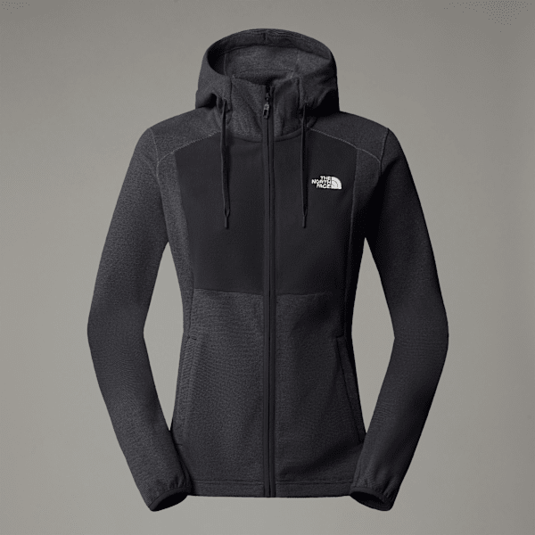 The North Face Homesafe Fleece Kapuzenpulli Mit Durchgehendem Rv Für Damen Tnf Black-asphalt Grey Stripe-tnf Black-npf G...