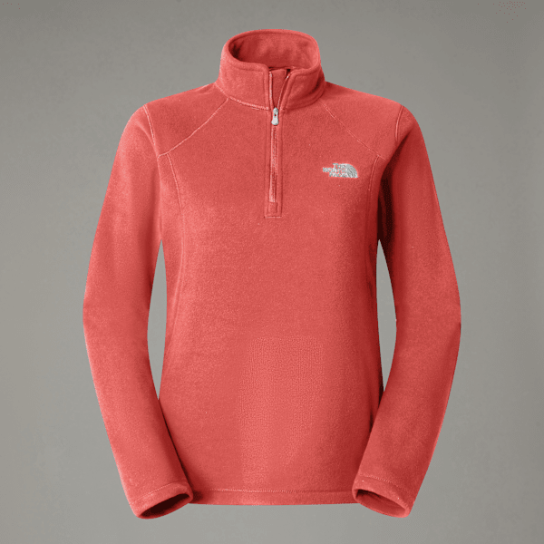 The North Face Emilio Fleece Mit 1/4-langem Rv Für Damen Radiant Orange-tnf White Größe S female