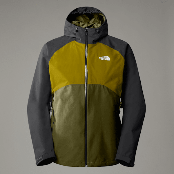 The North Face Stratos Kapuzenjacke Für Herren Forest Olive-yellow Silt-asphalt Grey-npf Größe M male