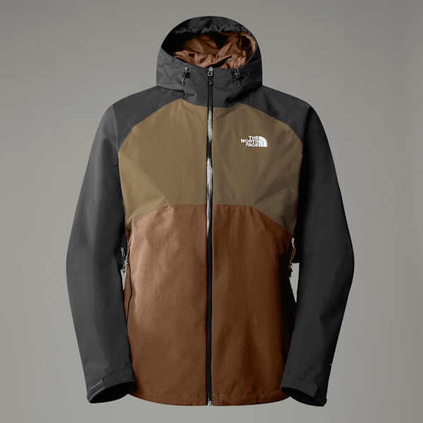 The North Face Stratos Kapuzenjacke Für Herren Stone Brown-khaki Stone-tnf Black-npf Größe XL male
