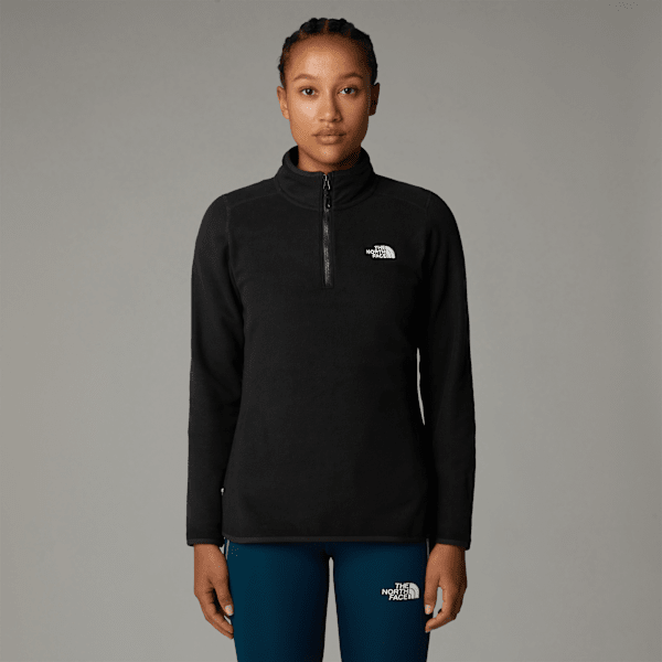 The North Face 100 Glacier Fleece Mit 1/4-langem Rv Für Damen Tnf Black-npf Größe M female