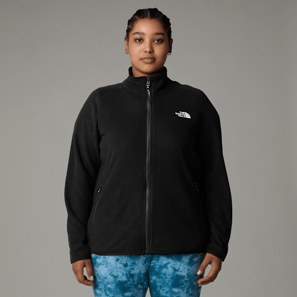 The North Face 100 Glacier Fleece Mit Durchgehendem Rv In Übergröße Für Damen Tnf Black-npf Größe 1X female