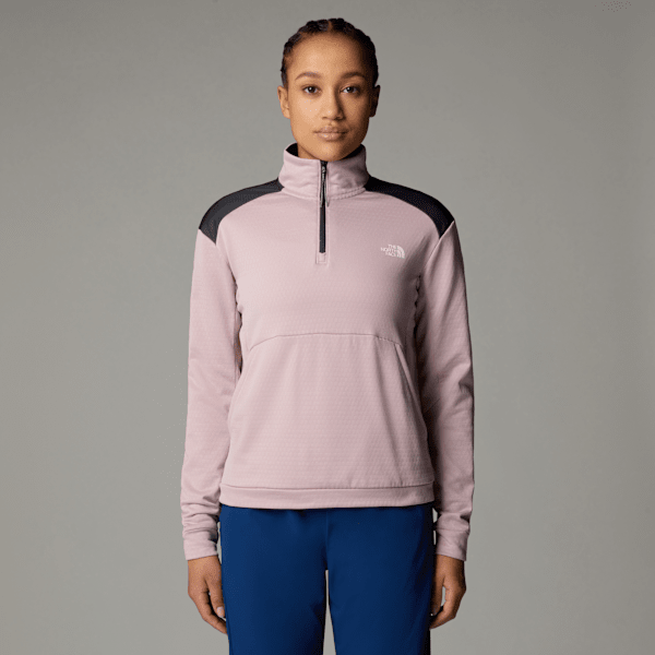 The North Face Kikash Sweatshirt Mit-1/4-langem Rv Für Damen Metal Pink-asphalt Grey Größe M female