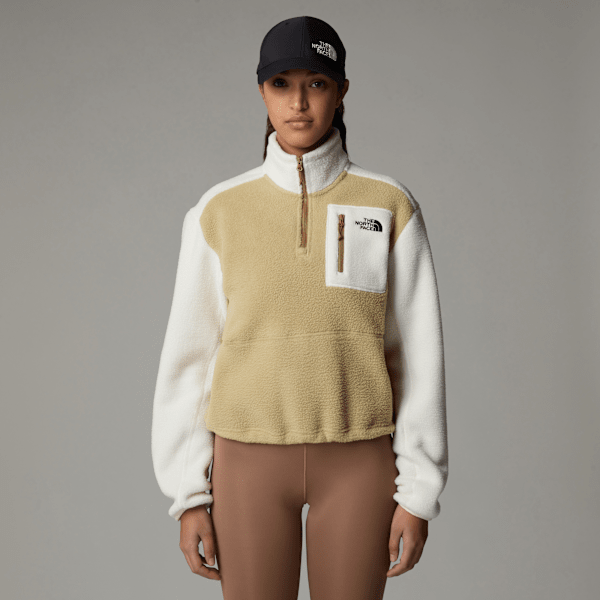 The North Face Yumiori Fleecejacke Mit 1/4-langem Rv Für Damen Khaki Stone-white Dune-utility Brown Größe S female