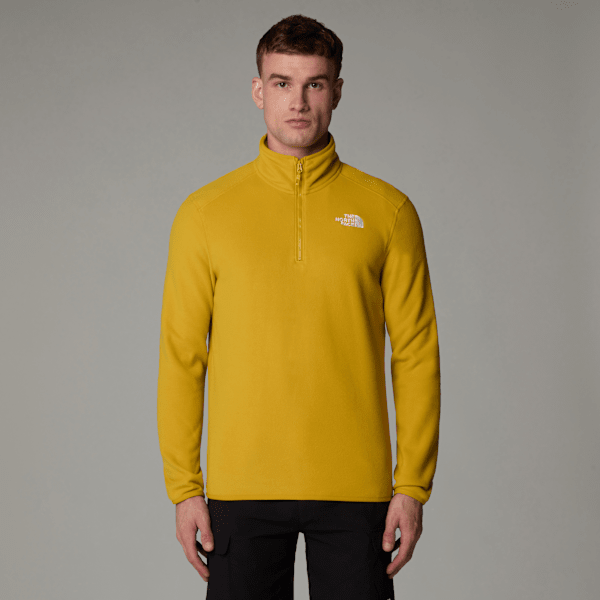 The North Face 100 Glacier Fleece Mit 1/4-langem Rv Für Herren Turmeric Größe L male