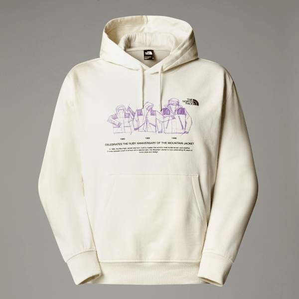 The North Face Mountain Jacket Anniversary Relaxed Hoodie White Dune Size M male