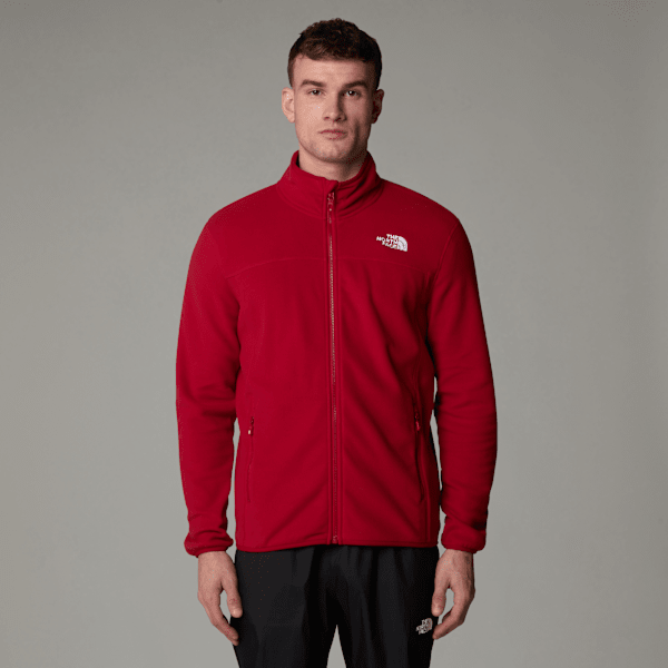 The North Face 100 Glacier Fleece Mit Durchgehendem Rv Für Herren Garnet Red Größe S male