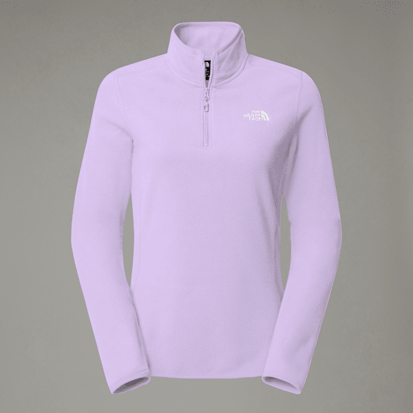 The North Face 100 Glacier Fleece Mit 1/4-langem Rv Für Damen Icy Lilac-npf Größe S female