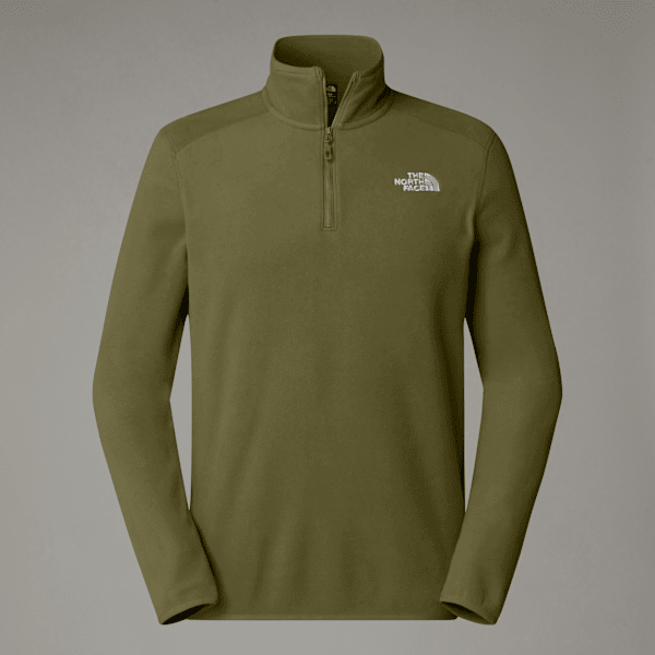 The North Face 100 Glacier Fleece Mit 1/4-langem Rv Für Herren Forest Olive-npf Größe S male