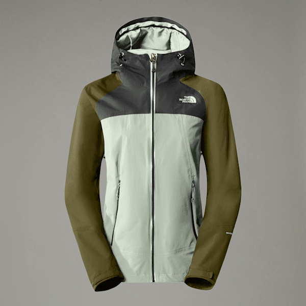 The North Face Stratos Kapuzenjacke Für Damen Misty Sage-asphalt Grey-forest Olive-npf Größe M female