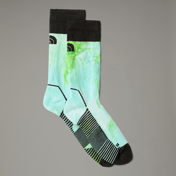 The North Face Trail Run Crew Socken Mit Aufdruck Meta Lime Tie Dye-tnf Black Größe S male