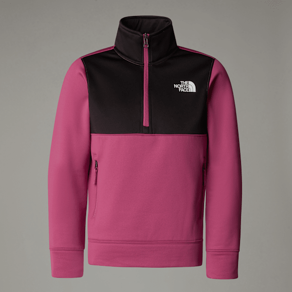 The North Face Sweatshirt Mit 1/4-langem Rv Für Jugendliche Red Violet-tnf Black Größe L male