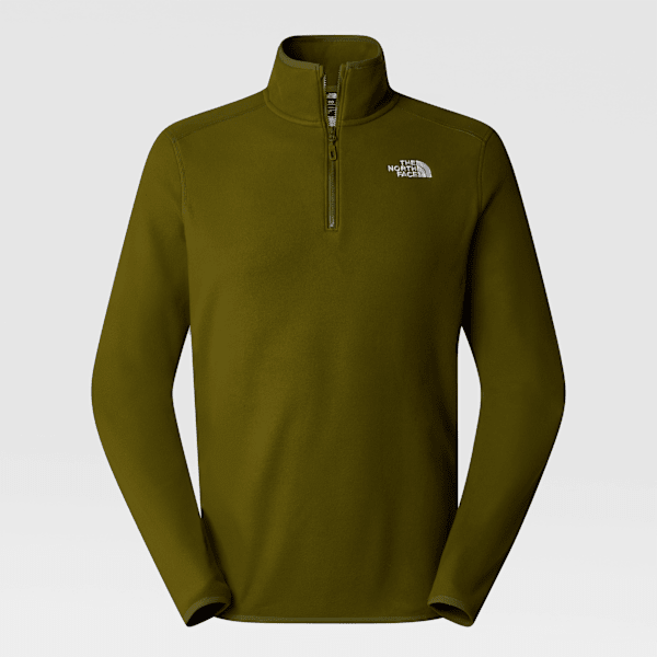 The North Face 100 Glacier Fleece Mit 1/4-langem Rv Für Herren Forest Olive Größe M male