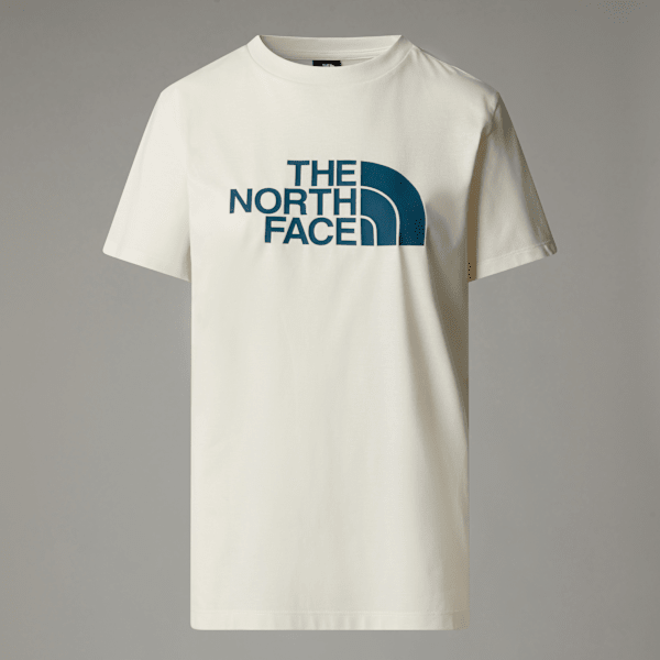 The North Face Easy Relaxt Geschnittenes T-shirt Für Damen White Dune-midnight Petrol Größe S female