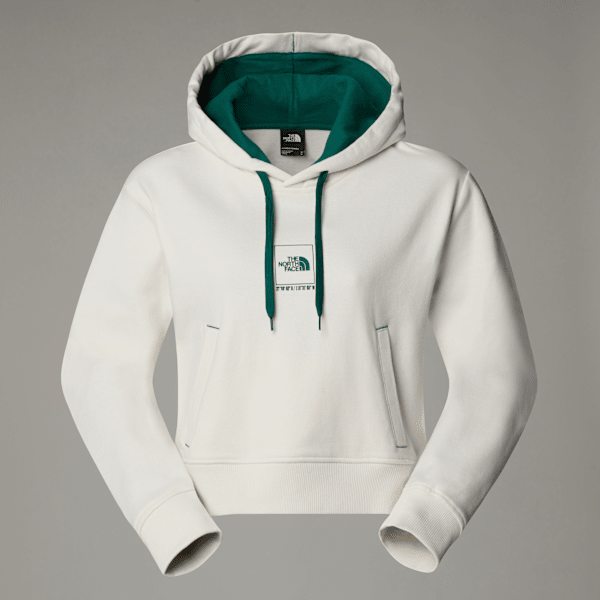 The North Face Coordinates Kurzgeschnittener Hoodie Für Damen White Dune Größe L female