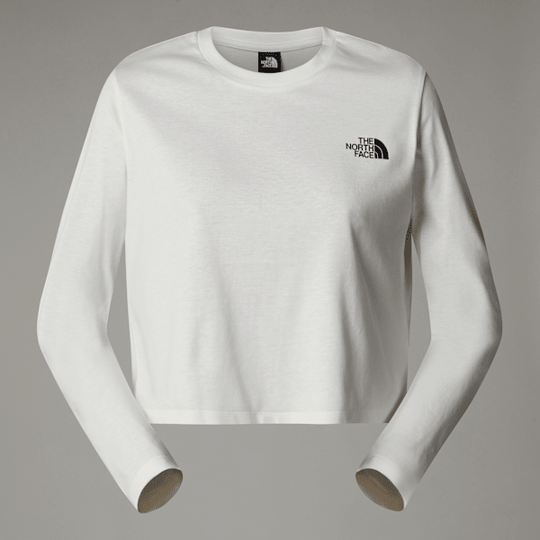 The North Face Simple Dome Kurzgeschnittenes Langarm-shirt Für Damen White Dune Größe XL female