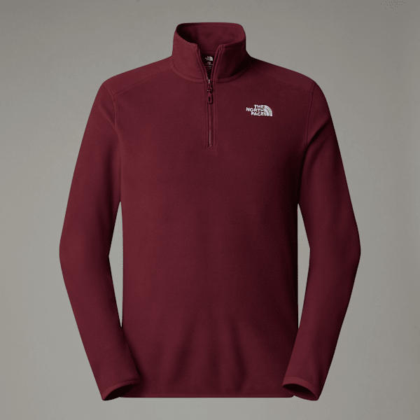 The North Face 100 Glacier Fleece Mit 1/4-langem Rv Für Herren Alpine Plum Größe XS male