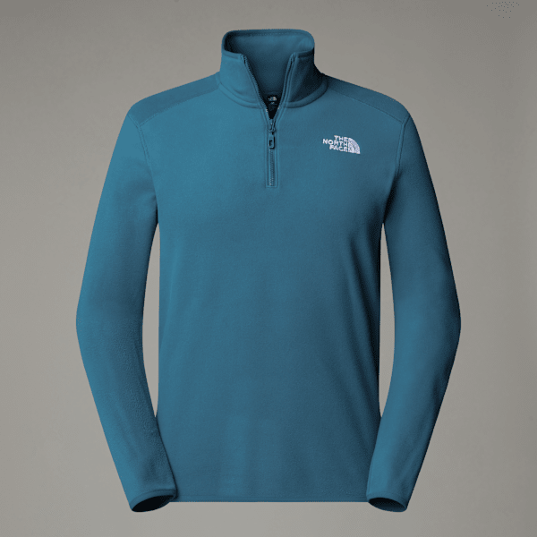 The North Face 100 Glacier Fleece Mit 1/4-langem Rv Für Herren Mallard Blue Größe XS male