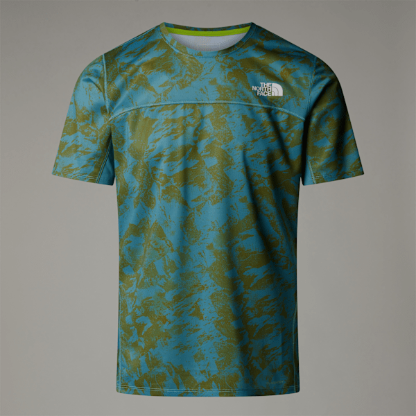 The North Face Sunriser T-shirt Für Herren Algae Blue Mountain Traverse Print Größe XS male