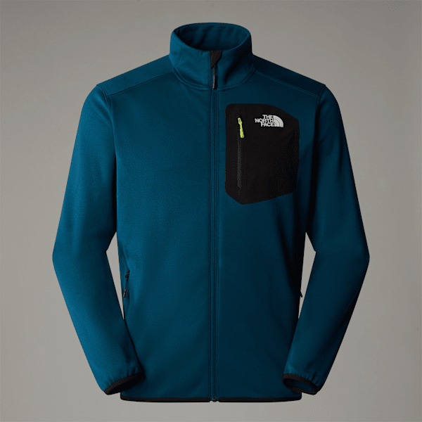 The North Face Crest Fleece Mit Durchgehendem Rv Für Herren Midnight Petrol-tnf Black Größe S male