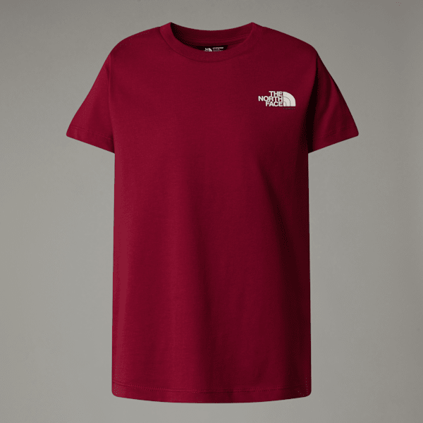 The North Face France Redbox T-shirt Für Jugendliche Beetroot-white Dune Größe XXL male