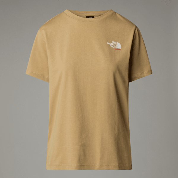 The North Face Women’s Germany Redbox T-shirt Khaki Stone - Tnf Red - White Dune Size L female