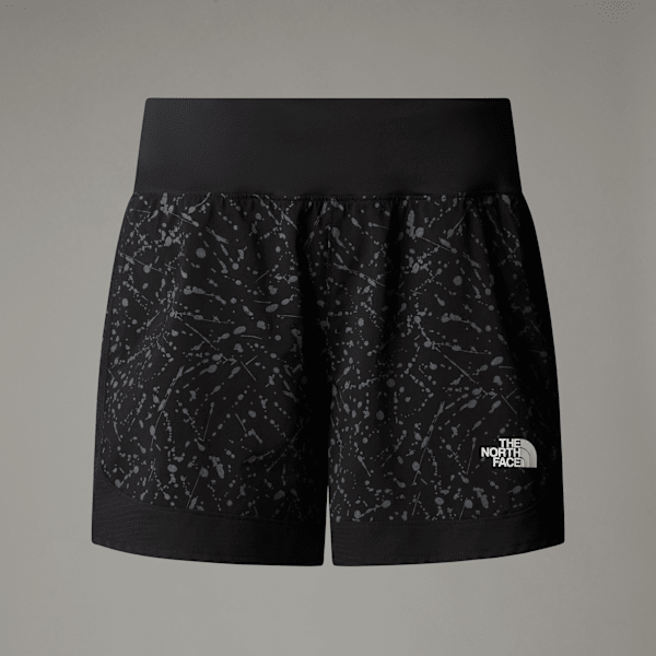 The North Face Sunriser 4" Shorts Für Damen Tnf Black-tnf Black Trail Reflective Print Größe S female