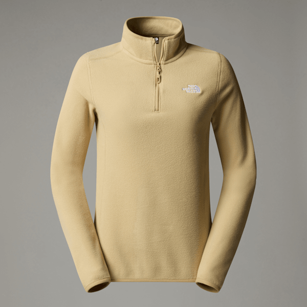 The North Face 100 Glacier Fleece Mit 1/4-langem Rv Für Damen Khaki Stone Größe XS female