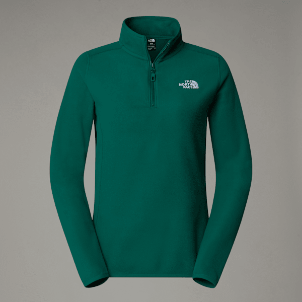 The North Face 100 Glacier Fleece Mit 1/4-langem Rv Für Damen Evergreen Größe XS female